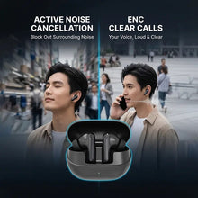 Load image into Gallery viewer, BRAVE E-33 Orbit Pro TWS Earbuds Bluetooth 6.0 ANC ENC | Deep Bass Gaming Earphones | 18H Playtime | Touch Control | Sweatproof - Black
