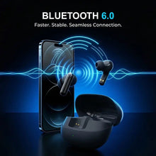 Load image into Gallery viewer, BRAVE E-33 Orbit Pro TWS Earbuds Bluetooth 6.0 ANC ENC | Deep Bass Gaming Earphones | 18H Playtime | Touch Control | Sweatproof - Black
