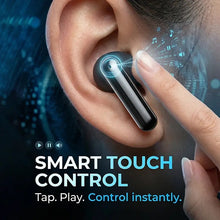 Load image into Gallery viewer, BRAVE E-33 Orbit Pro TWS Earbuds Bluetooth 6.0 ANC ENC | Deep Bass Gaming Earphones | 18H Playtime | Touch Control | Sweatproof - Black
