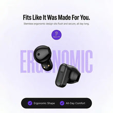 Load image into Gallery viewer, BRAVE E-35 NanoPods TWS Earbuds Bluetooth 6.0 | 13mm Deep Bass | 18H Playtime | Touch Control Wireless Earphones - Black
