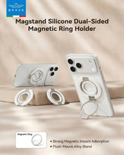 Load image into Gallery viewer, BRAVE BG-04 MagGrip 3-in-1 Magnetic Phone Grip &amp; Kickstand With N55 Magnets | 360° Rotating Double Ring Stand | MagSafe Compatible
