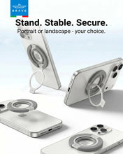 Load image into Gallery viewer, BRAVE BG-04 MagGrip 3-in-1 Magnetic Phone Grip &amp; Kickstand With N55 Magnets | 360° Rotating Double Ring Stand | MagSafe Compatible
