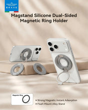 Load image into Gallery viewer, BRAVE BG-04 MagGrip 3-in-1 Magnetic Phone Grip &amp; Kickstand With N55 Magnets | 360° Rotating Double Ring Stand | MagSafe Compatible
