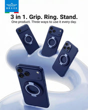 Load image into Gallery viewer, BRAVE BG-04 MagGrip 3-in-1 Magnetic Phone Grip &amp; Kickstand With N55 Magnets | 360° Rotating Double Ring Stand | MagSafe Compatible
