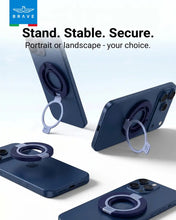 Load image into Gallery viewer, BRAVE BG-04 MagGrip 3-in-1 Magnetic Phone Grip &amp; Kickstand With N55 Magnets | 360° Rotating Double Ring Stand | MagSafe Compatible
