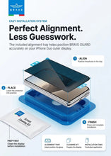 Load image into Gallery viewer, BRAVE Guard iPhone Duo Screen Protector | 9H Tempered Glass | 160° Anti-Spy Filter | HD Clear | Scratch Resistant - Privacy
