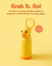 Load image into Gallery viewer, BRAVE TempGuard Fun Sip Kids Water Bottle 414ml | Insulated Stainless Steel Flask | Straw Lid with Safety Lock - Yellow
