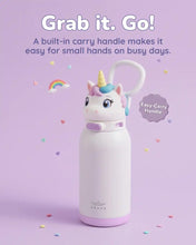 Load image into Gallery viewer, BRAVE TempGuard Fun Sip Kids Water Bottle 414ml | Insulated Stainless Steel Flask | Straw Lid With Safety Lock - White
