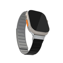 Load image into Gallery viewer, Blupebble Silicone Reversible Magnetic Strap(49/45/44/42mm) - Sass Pordoi- Black/Gray
