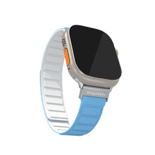 Load image into Gallery viewer, Blupebble Silicone Reversible Magnetic Strap(49/45/44/42mm) - Matherhorn- Blue/White
