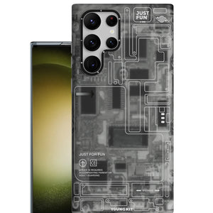 Youngkit Futuristic Circuit Samsung Galaxy s23 Ultra -Grey