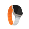 Blupebble Silicone Reversible Magnetic Strap(49/45/44/42mm) - Etna- White/Orange