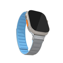 Load image into Gallery viewer, Blupebble Silicone Reversible Magnetic Strap(49/45/44/42mm) - Tresero- Blue/Gray
