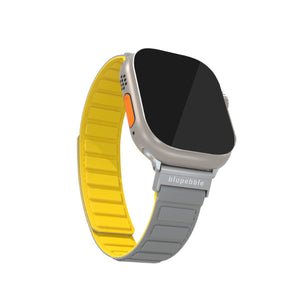 Blupebble Silicone Reversible Magnetic Strap(49/45/44/42mm) - Cinque Torri- Gray/Yellow