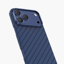 Load image into Gallery viewer, KEEPHONE KEVLAR ROBIN 100% Aramid Fiber Slim Design MagSafe iPhone 17 Pro Max Case - Blue

