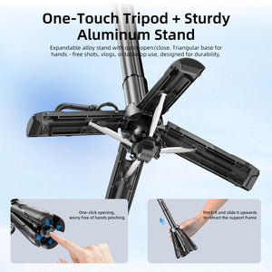 Vyvylabs Palm Super Mini Multifunctional Selfie Stick - Black