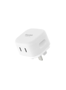 Blupebble 2port PD Gan Fast Charger (45watts)- White