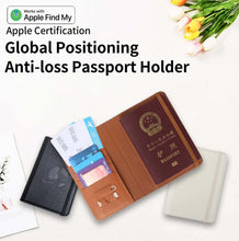 Load image into Gallery viewer, MicFlip Smart Anti-Loss Find My Travel Passport Holder - Black
