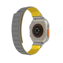 Load image into Gallery viewer, Blupebble Silicone Reversible Magnetic Strap(49/45/44/42mm) - Cinque Torri- Gray/Yellow
