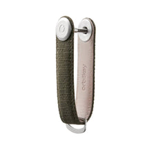 Load image into Gallery viewer, Orbitkey Canvas Key Organizer Olive with Olive Stitching
