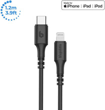 Load image into Gallery viewer, Blupebble Power Flow USB-C to Lightning Cable (1.2m)- Black
