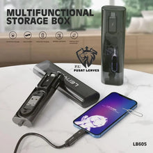 Load image into Gallery viewer, LENYES 5-In-1 Multifunctional Storage Box | 60W Fast Charging | Multiple Adapters |- Black
