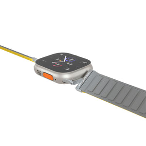 Blupebble Silicone Reversible Magnetic Strap(49/45/44/42mm) - Cinque Torri- Gray/Yellow