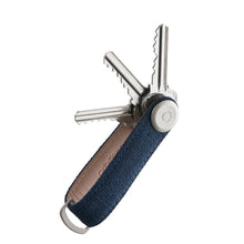 Load image into Gallery viewer, Orbitkey Canvas Key Organizer Navy with Navy Stitching
