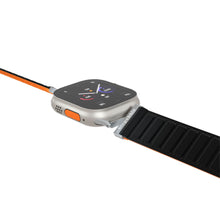 Load image into Gallery viewer, Blupebble Silicone Reversible Magnetic Strap(49/45/44/42mm) - Dolomites-  Black/Orange
