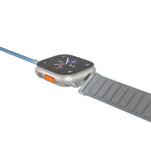 Load image into Gallery viewer, Blupebble Silicone Reversible Magnetic Strap(49/45/44/42mm) - Tresero- Blue/Gray
