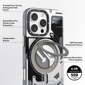 Youngkit Cyberpunk 360° Spin Magnetic Stand Case for iPhone 16 Pro Max