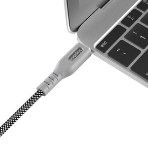 BluPebble PowerFlow Magnetic USB-C to USB-C Cable 3.3ft 60W -1m/Grey