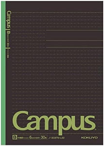 Kokuyo Campus Notebook Size B5 6mm Dotted Rule 30 Sheets - Dark