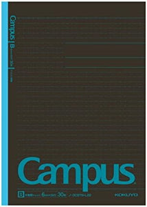 Kokuyo Campus Notebook Size B5 6mm Dotted Rule 30 Sheets - Dark