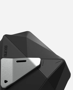 Aulumu A09 Geometric Case for AirPods Pro Series | Lock & Lanyard |Black