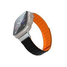 Load image into Gallery viewer, Blupebble Silicone Reversible Magnetic Strap(49/45/44/42mm) - Dolomites-  Black/Orange
