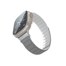 Load image into Gallery viewer, Blupebble Silicone Reversible Magnetic Strap(49/45/44/42mm) - Marmolada- Gray/White
