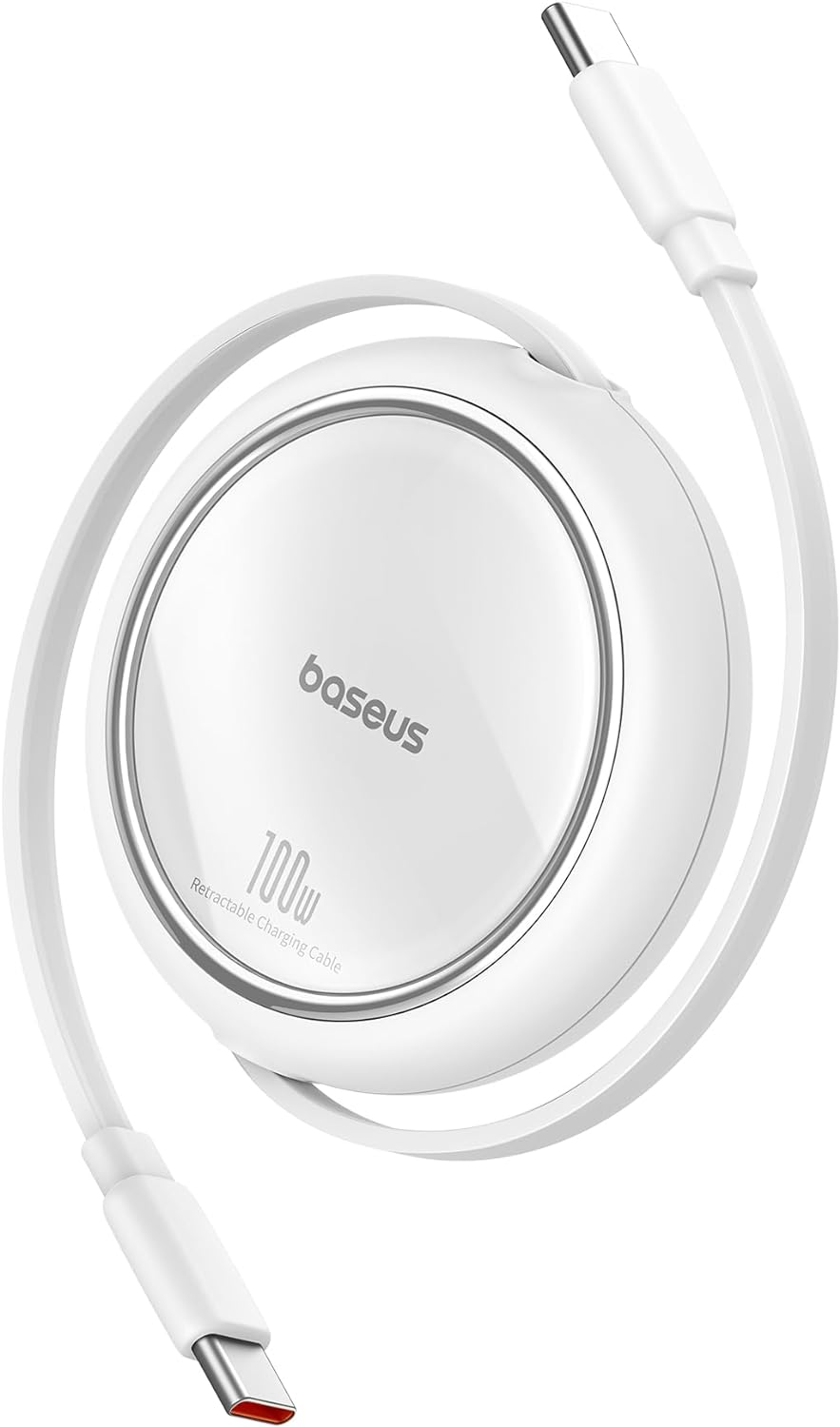 Baseus 100W PD 5A Both-Way Mini Retractable C to C Cable- White