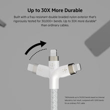 Load image into Gallery viewer, Belkin BoostCharge Pro Flex Braided USB Type C to Lightning Cable (2M/6.6ft)/20w- White
