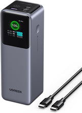 Load image into Gallery viewer, UGREEN Nexode Fast Charging Power Bank 25000mAh 200W With Smart Digital Display - Gray
