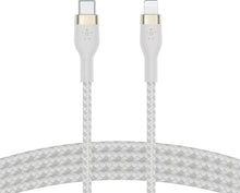 Load image into Gallery viewer, Belkin BoostCharge Pro Flex Braided USB Type C to Lightning Cable (2M/6.6ft)/20w- White
