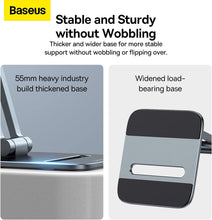 Load image into Gallery viewer, Baseus Desktop Biaxial Foldable Metal Stand (for Tablets) - Grey
