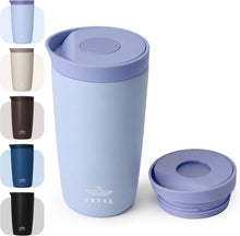 Load image into Gallery viewer, Brave TempGuard Travel Mug 350ml Stainless Steel Insulated Coffee Cup | Leak Proof Push Button Lid | Hot &amp; Cold Tumbler
