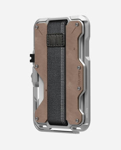 Aulumu G03 Multi-Tool Magnetic Metal Wallet | Genuine Leather Cover | MagSafe- Brown