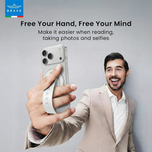 Load image into Gallery viewer, BRAVE MagGrip 3-in-1 Magnetic MagSafe Phone Grip Holder with Finger Strap &amp; Kickstand

