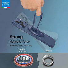 Load image into Gallery viewer, BRAVE MagGrip 3-in-1 Magnetic MagSafe Phone Grip Holder with Finger Strap &amp; Kickstand
