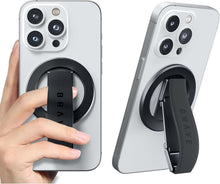Load image into Gallery viewer, BRAVE MagGrip 3-in-1 Magnetic MagSafe Phone Grip Holder with Finger Strap &amp; Kickstand
