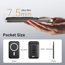 Load image into Gallery viewer, UGREEN Magnetic MagSafe Wallet with Stand and Grip - Black
