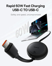 Load image into Gallery viewer, Baseus Mini 60W Retractable USB-C to USB-C PD 3A Fast Charging 1M Cable
