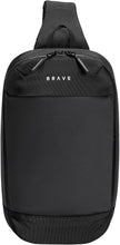 Load image into Gallery viewer, BRAVE Crossbody Sling Tech Pouch | Waterproof Ballistic Nylon Travel Bag | Anti-Theft Shoulder Chest Pack - Black
